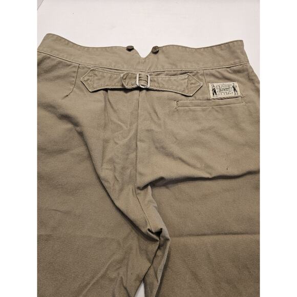 Classic Oldwest Styles Kahki Canvas Button Fly Buckle Back Pants Size 36 X 33.5 - Picture 4 of 9